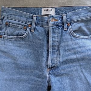 Agolde High Rise Straight Crop Jeans